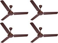 USHA super striker pack of 4 1200 mm 3 Blade Ceiling Fan(rich brown, Pack of 4)