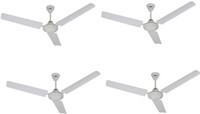 USHA Energia isi pack of 4 1200 mm 3 Blade Ceiling Fan(White, Pack of 4)