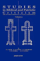Studies in Biblical and Patristic Criticism (Vol 4)(English, Hardcover, unknown)