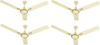 USHA Trump Plus pack of 4 1200 mm 3 Blade Ceiling Fan(rich ivory, Pack of 4)