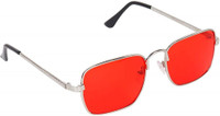 Whay Retro Square Sunglasses(Red)