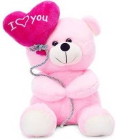 ridhisidhi DON'T MISS OUT Big Dimand sweet and soft Love balloon teddy Bear - 25 cm (Pink)  - 25 cm(Pink)