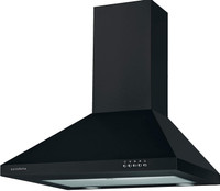 Eurodomo Hood Sapphire BK 60 cm -850 m3/hr , Cassette Filter Wall Mounted Chimney(Black 850 CMH)