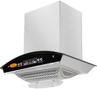 SURYA Boat 2021-Silver Auto Clean Wall Mounted Chimney(Silver 1400 CMH)