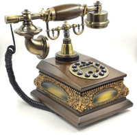 Urban Sajavaat Vintage Style Fixed Retro Landline Phone Corded Landline Phone(Brown)