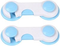 Safe-o-kid Easy to Use, Durable, Colorful Child Proof Cabinet Lock (Pack of 2)(WHITE & BLUE)