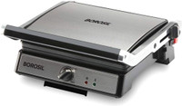 BOROSIL Present super jumbo grill 180 degree angle openable plate make up to 4 jumbo bread size sandwiches at the same time Grill(Black)