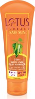 LOTUS HERBALS Safe Sun 3-in-1 Matte Look Tinted Sunscreen SPF 40 PA+++, Non-Greasy, Mattifying, Instant BB Glow - SPF 40 PA+++(100 g)