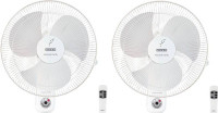 USHA MAXX AIR COMFY WITH REMOTE pack of 2 400 mm 3 Blade Wall Fan(white, Pack of 2)