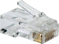 Etake (Pack of 50) RJ45 Connectors Modular 8 Pin Network Cable Plugs RJ-45 Adapter Crimps Network Connector Network Interface Card(Clear)