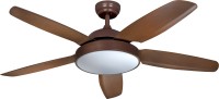 Syska UMBER 1320 mm BLDC Motor with Remote 5 Blade Ceiling Fan(Brown, Pack of 1)