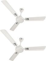 STANDARD stellar 1050mm 1050 mm 3 Blade Ceiling Fan(pearl white, Pack of 2)