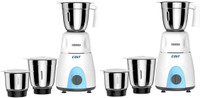 USHA MG-3053 pack of 2 500 Mixer Grinder (6 Jars, white , blue)