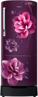 SAMSUNG 230 L Direct Cool Single Door 3 Star Refrigerator with Base Drawer(Camellia Purple, RR24A282YCR/NL)