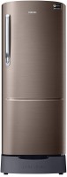 SAMSUNG 230 L Direct Cool Single Door 3 Star Refrigerator with Base Drawer(Luxe brown, RR24A282YDX/NL)
