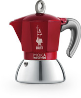Bialetti Moka Induction 6 Cups Coffee Maker(Red, Silver)