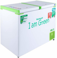 Rockwell 350 L Double Door Standard Deep Freezer(Green, White, GFR 350UCDD)