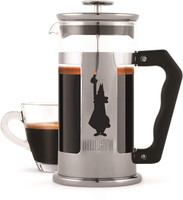 Bialetti Coffee Press Preziosa 3 Cups Coffee Maker(Silver, Black)