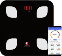 Lifetrons Slinky Digital Body Weight Smart Scale with free mobile app Body Fat Analyzer(Black)