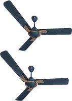 STANDARD vertex 1200 mm 3 Blade Ceiling Fan(Blue, Pack of 2)