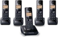 Panasonic WIRELESS INERCOM 5 LINE Cordless Landline Phone(Black)