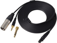 Audio Technica BPCB2 Replacement Cable for All BPHS2 Headsets, Male 3-Pin XLR and 1/4" Outputs Cable(Black)