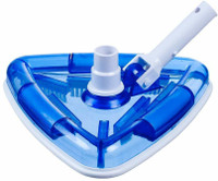 Watertech systems 11" Wide Triangle Weighted Pool and Spa Vacuum Head with 18" Aluminium Swimming Pool Cleaning Brush with EZ Clips Vacuum Cleaner Nozzle