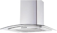 MODA Germany Kurve PB - 60 SF-BF SS Wall Mounted Chimney(Black 1180 CMH)