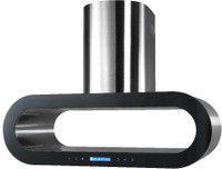 MODA GRABELLA ISOLA - 90 Ceiling Mounted Chimney(Black 1250 CMH)