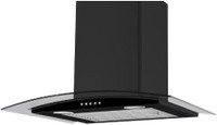 MODA Germany KURVE PUSH BUTTON 60 SF-BF BLACK Wall Mounted Chimney(Black 1180 CMH)