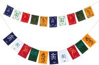 Tibetan Prayer Flags Car Window Flag 6.0 cm x 3.8 cm by PARTY MIDLINKERZ(Polyester)