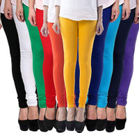 K M R Churidar Length Western Wear Legging(Black, Solid)