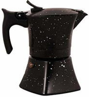 3d Creations Aluminium Polished South Indian Filter Degree Coffee Machine (Royal Black) 6 Cups Coffee Maker(Black)