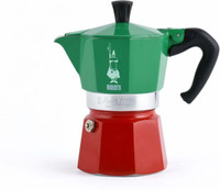 Bialetti Moka Express Italia 3 Cups Coffee Maker(Green, Red)