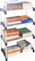 CMerchants Multi Organiser BLue-4 Book Shelf Metal Open Book Shelf(Finish Color - BLUE, DIY(Do-It-Yourself))