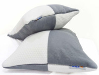 Wakefit Polyester Fibre Solid Sleeping Pillow Pack of 2(white, grey)