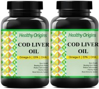 Healthy Origins Cod Liver Oil Capsules (Pack Of 2) Pro(2 x 60 No)