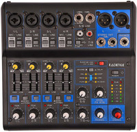 Xtreme Acoustics AG08 , 8 Channel USB Mixer with 48v phantom power and delay and reverb effect Analog Sound Mixer