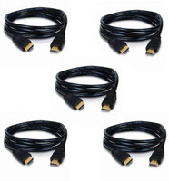 TERABYTE HDMI Cable 20 m Pack Of 5 HDMI Cable 20 meter High Speed 23Gbps 4K HDMI 2.0,Supports 3D,2160p,1080p,Ethernet & Audio Video 30AWG Braided HDMI Cord,60HZ Compatible UHD TV,PS4,PS3,Blu-ray,PC,Projector(Compatible with LAPTOP, PC, Black, Pack of: 5)