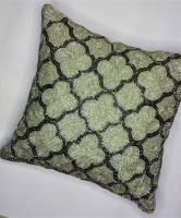 CANVASS Embroidered Cushions Cover(30 cm*30 cm, Grey, Silver)