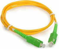 PREMIUMS Patch Cable 3 m Single Mode SC to SC Optical Fiber Patch Cord 9/125 Jumper Cable CATV FTTH Work(Compatible with CATV FTTH Work, Yellow, Green, One Cable)