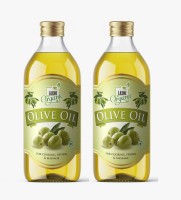 LAXMI ORGANIC OLIVE OIL Jaitun tail Edible food cooking oil extra light and for skin hair face treatment and baby body massage virgin 2 liter Olive Oil Plastic Bottle(2 x 1 L)