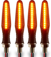 ShopGlobal Front, Rear, Side LED Indicator Light for Bajaj, Bullet, Datsun, Hero, Honda, KTM, Kawasaki, Royal Enfield, TVS, Universal For Bike, Yamaha 3 Series, 4 Series, 5 Series, 6 Series(Yellow)