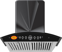 SURYA Auto BlackSS-2021 Auto Clean Wall Mounted Chimney(Black 1400 CMH)