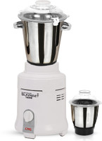 Silentpowersunmeet SPS1600COMMWHT Commercial Heavy duty and Hi-Tech 100% copper motor with 2 Stainless Steel Jars, White|Restaurants|Catering|Hotels|Food Industry|Heavy Home Usage COMMERCIAL 1600 Mixer Grinder (2 Jars, White)