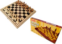 Pseudo 12 Inches Light Weight Folding Chess Wooden Chess Set with 32 Pawns Board Game for Kids & Family (Wooden 12x12inches) Board Game Accessories Board Game
