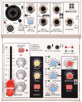 Xtreme Acoustics XA-M4USB Premium 4 Channel USB Audio Interface and Mixer with Mic Preamp, Fader and Effects. Analog Sound Mixer