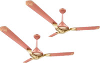 LUMINOUS Jaipur Mahal 1320 mm 3 Blade Ceiling Fan(rose gold, Pack of 2)