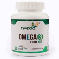 Nveda Omega 3 Supplements 60 Softgels ( 1000 mg Omega 3 , with 180 mg EPA & 120 mg DHA)(60 No)