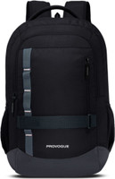 PROVOGUE Bingo -3 Compartment Premium Quality, Office/College/School Laptop Bag for upto 15.6” Laptop with internal organiser 48 L Laptop Backpack(Black)